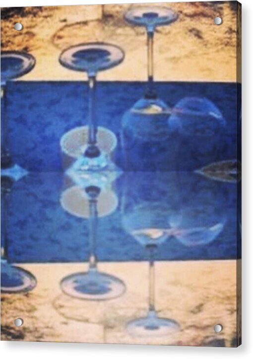 Wine Glass Art 1 - Photograph by Sharmaine Rayner Acrylic Print