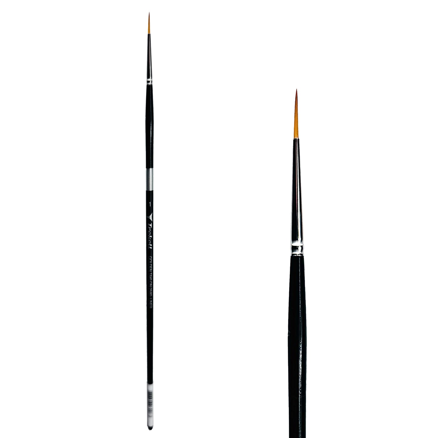 Trekell Golden Taklon Long Handle Artist Brush - Size #1 Liner