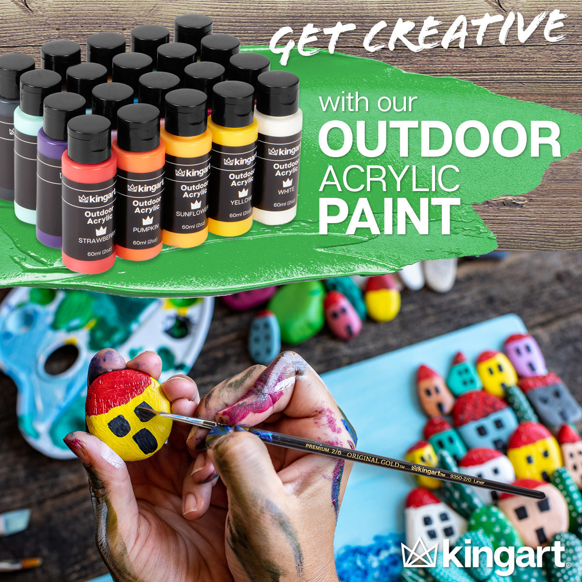 Outdoor Acrylic Paint, 20 Colors