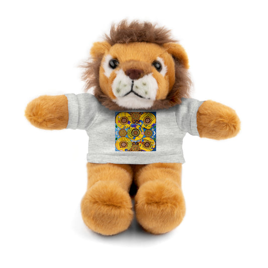 Plush Teddy Bear with Flower Doodle Tee