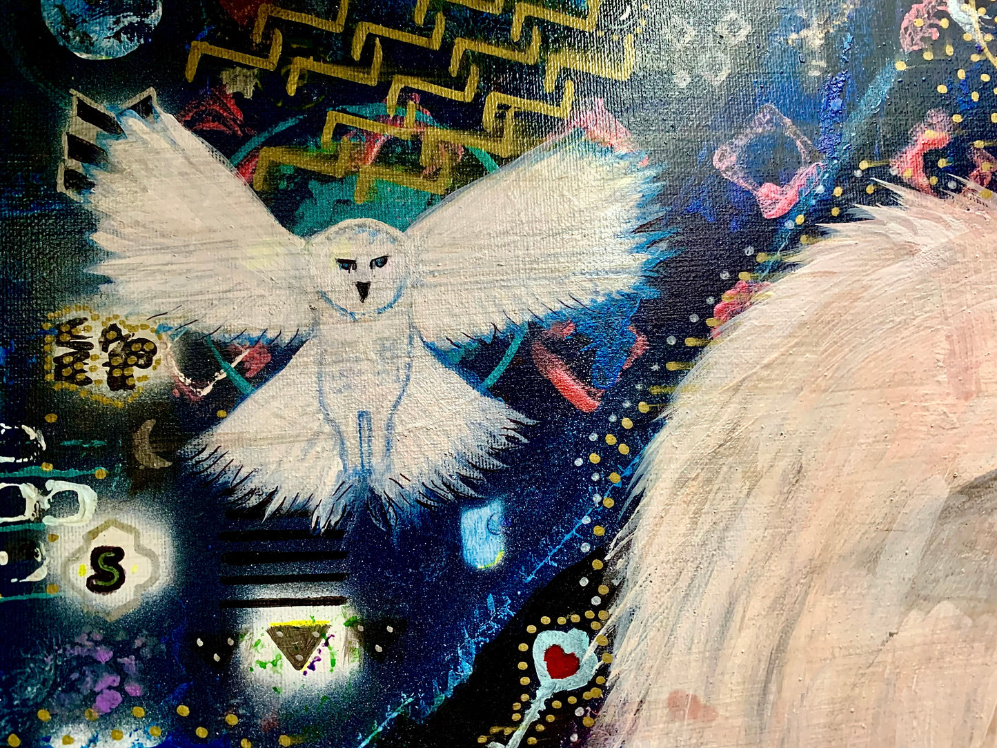 Mystics Eagle and Friends 18"x24" Acrylic on Canvas Painting by Sharmaine Rayner