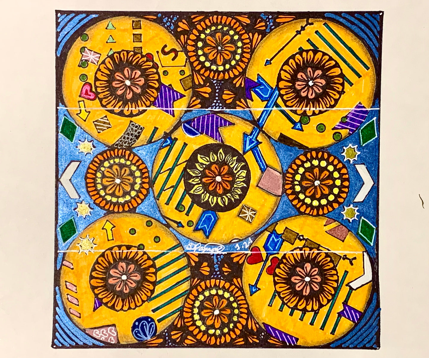 Flower Doodle Drawing