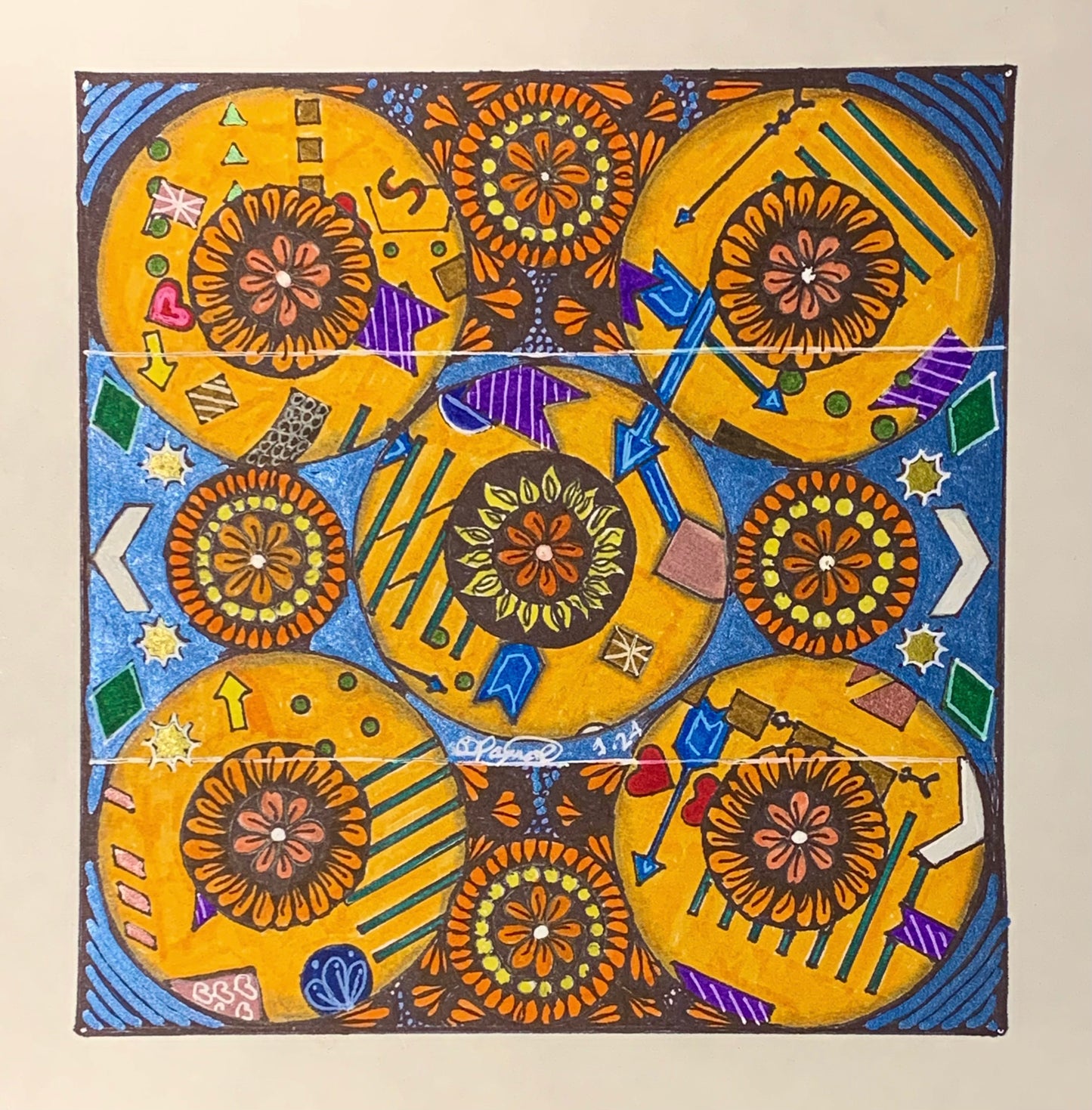 Flower Doodle Drawing