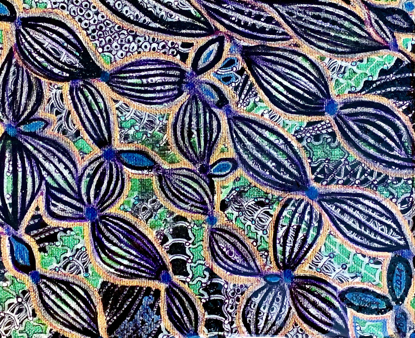 "Processing" by Sharmaine Rayner Acrylic and Resin on Canvas Wall Art