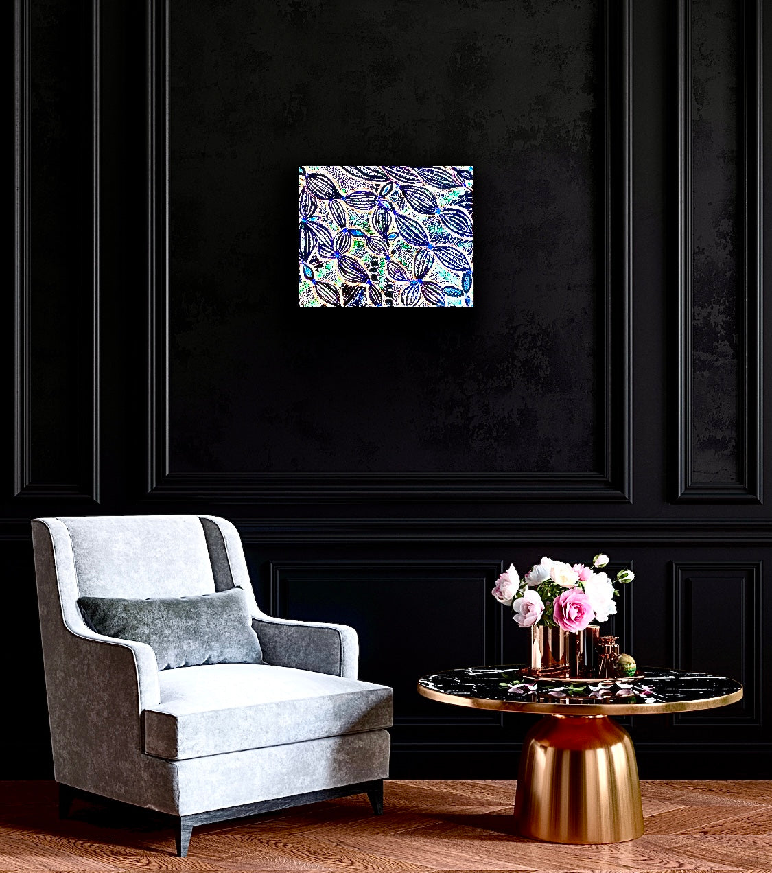 "Processing" by Sharmaine Rayner Acrylic and Resin on Canvas Wall Art