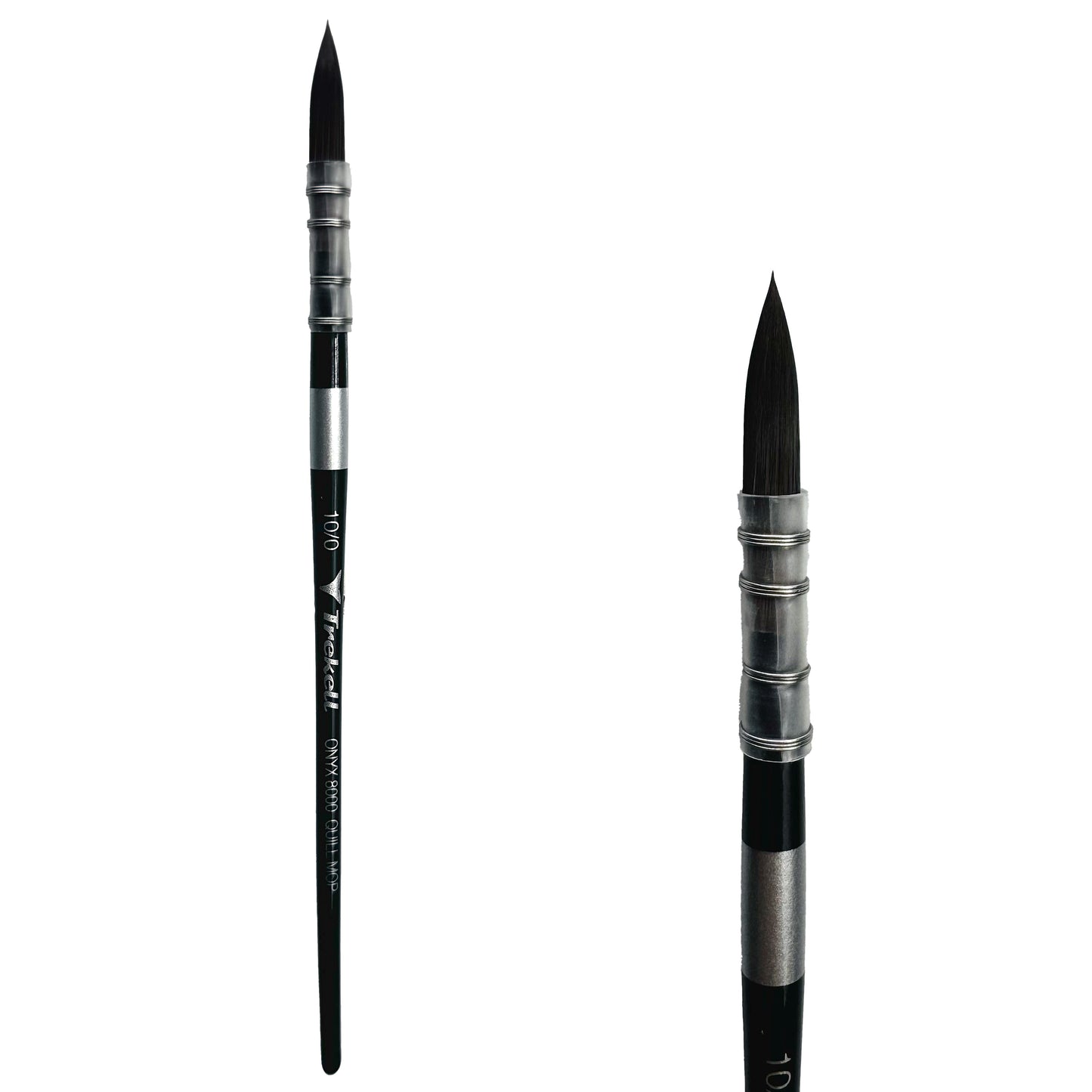 Trekell Onyx Synthetic Squirrel Short Handle Artist Brush - Size #10/0 Quill Mop