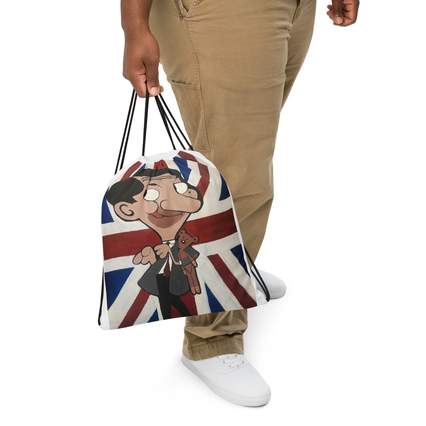 Mr. Bean Drawstring Bag