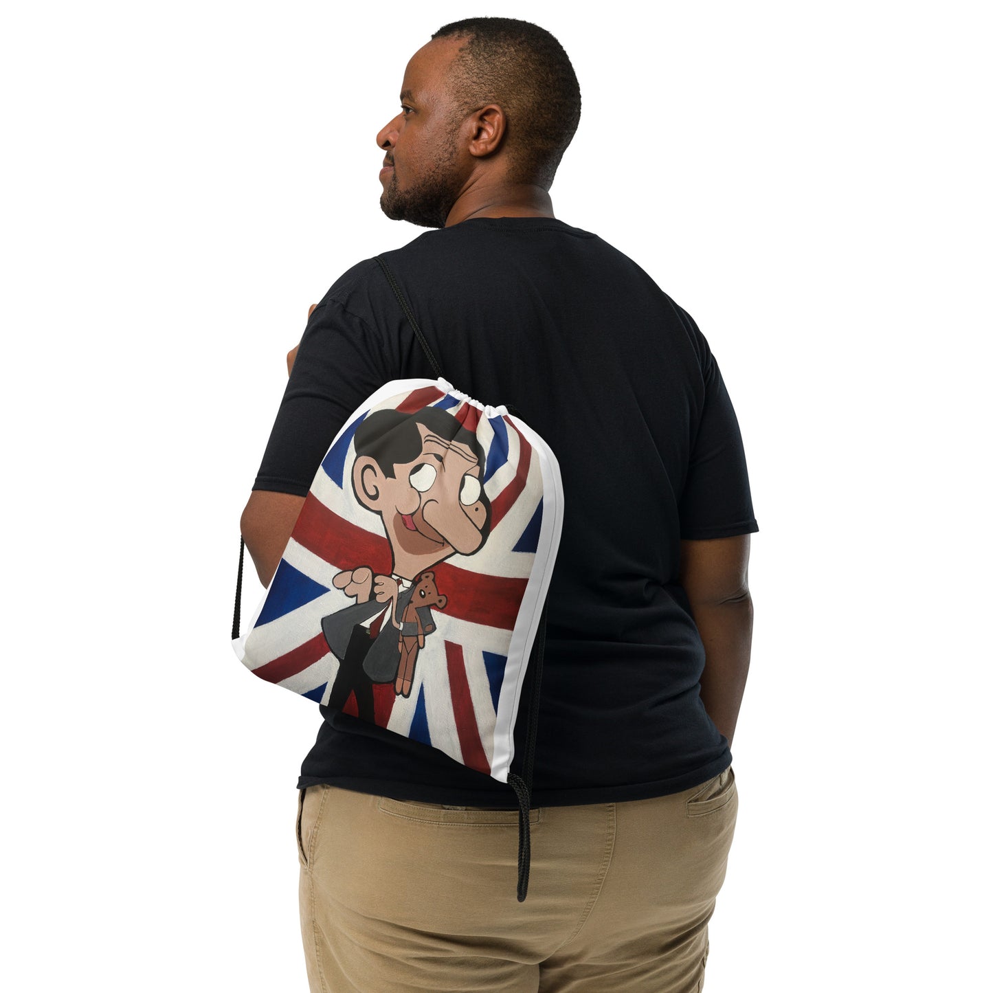 Mr. Bean Drawstring Bag