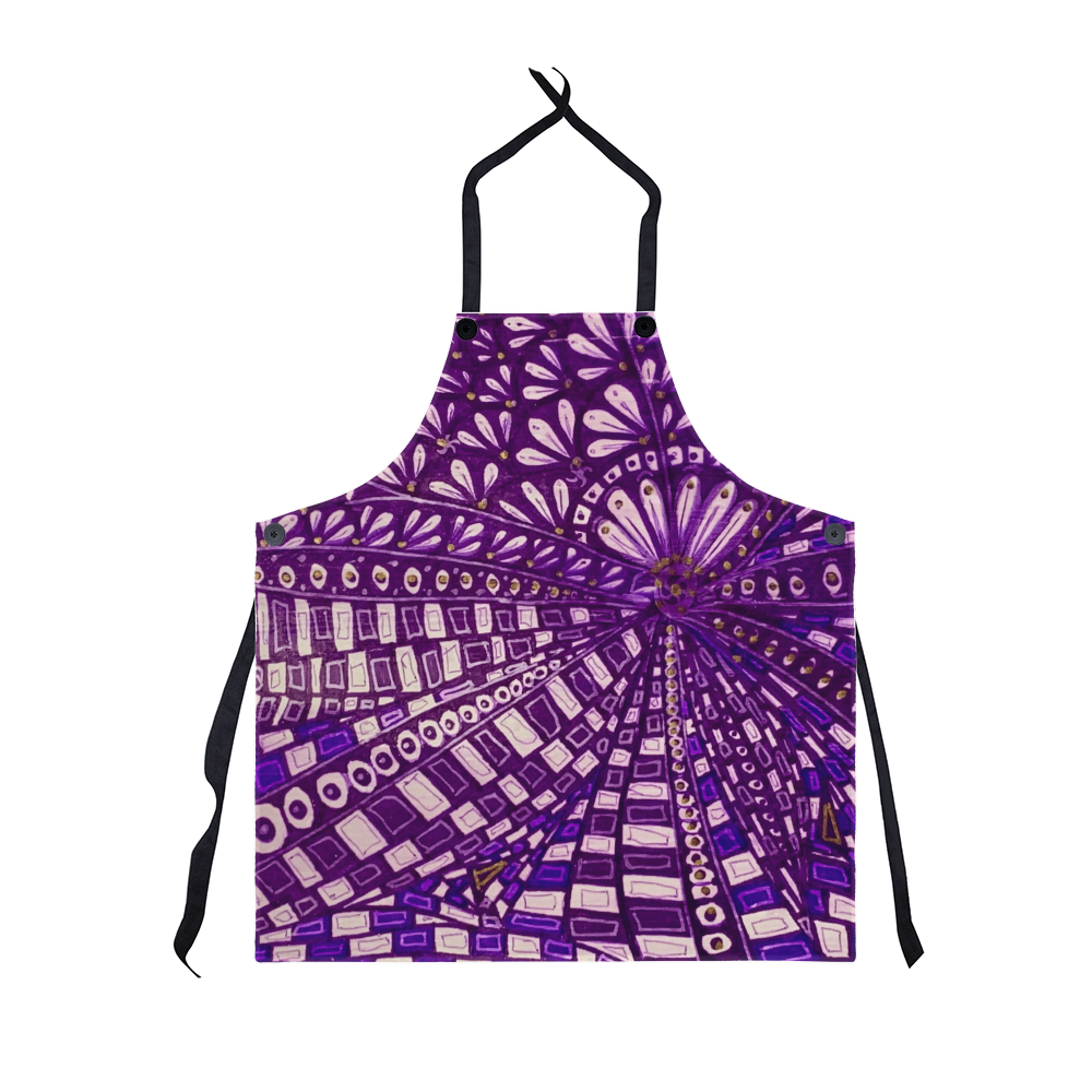 Purple Doodle Apron