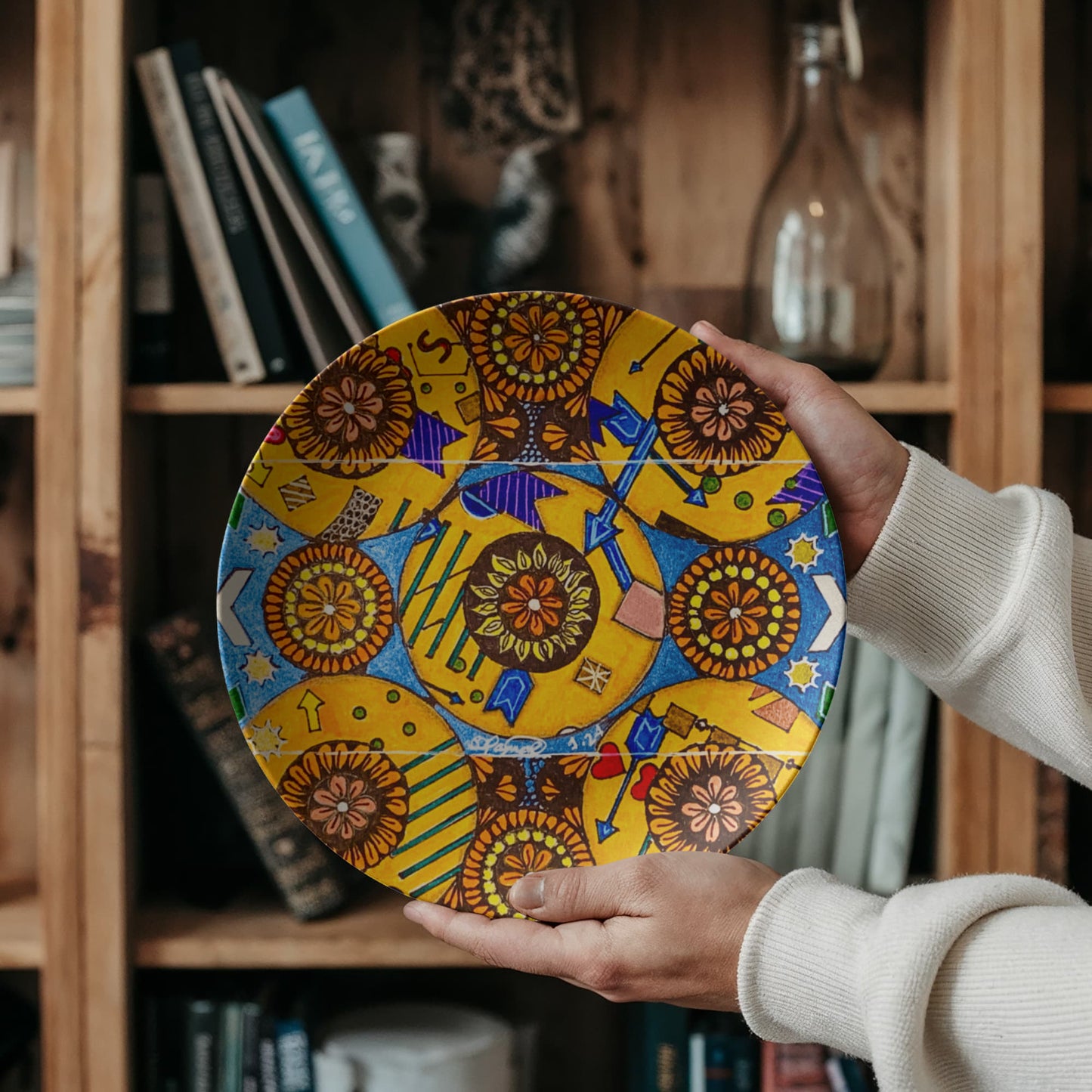 Flower Doodle 10" Plate