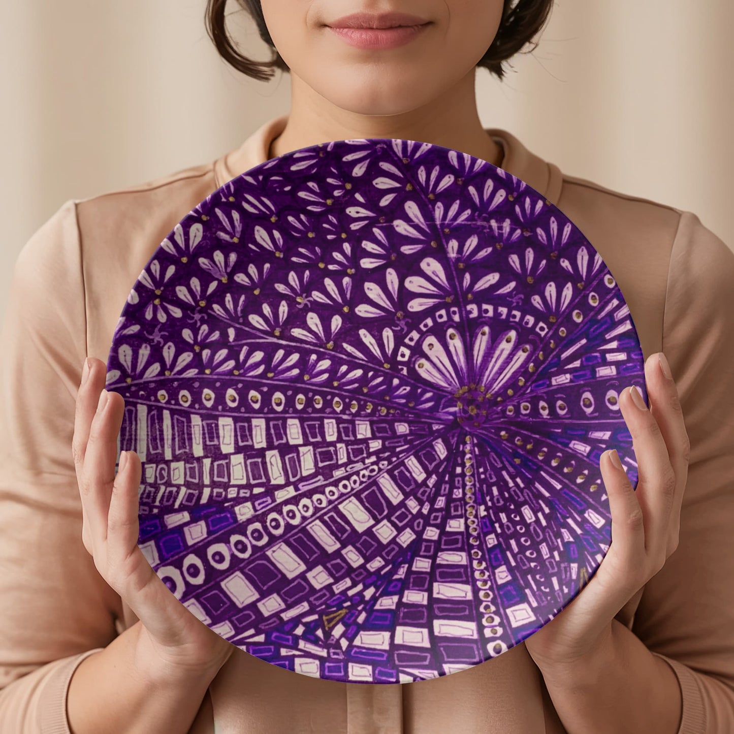 Purple Doodle 10" Plate