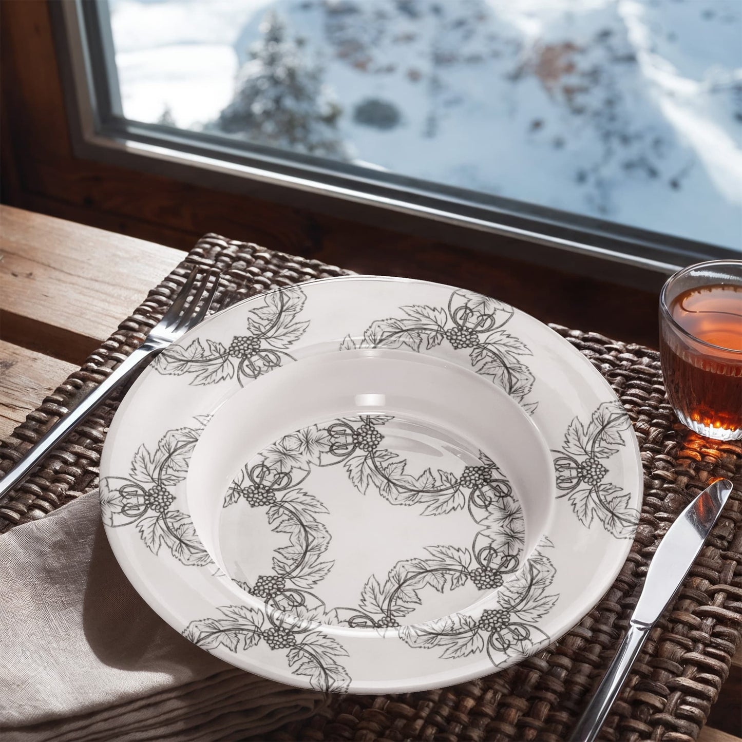 The Grape Wreaths 8.5" Bowl