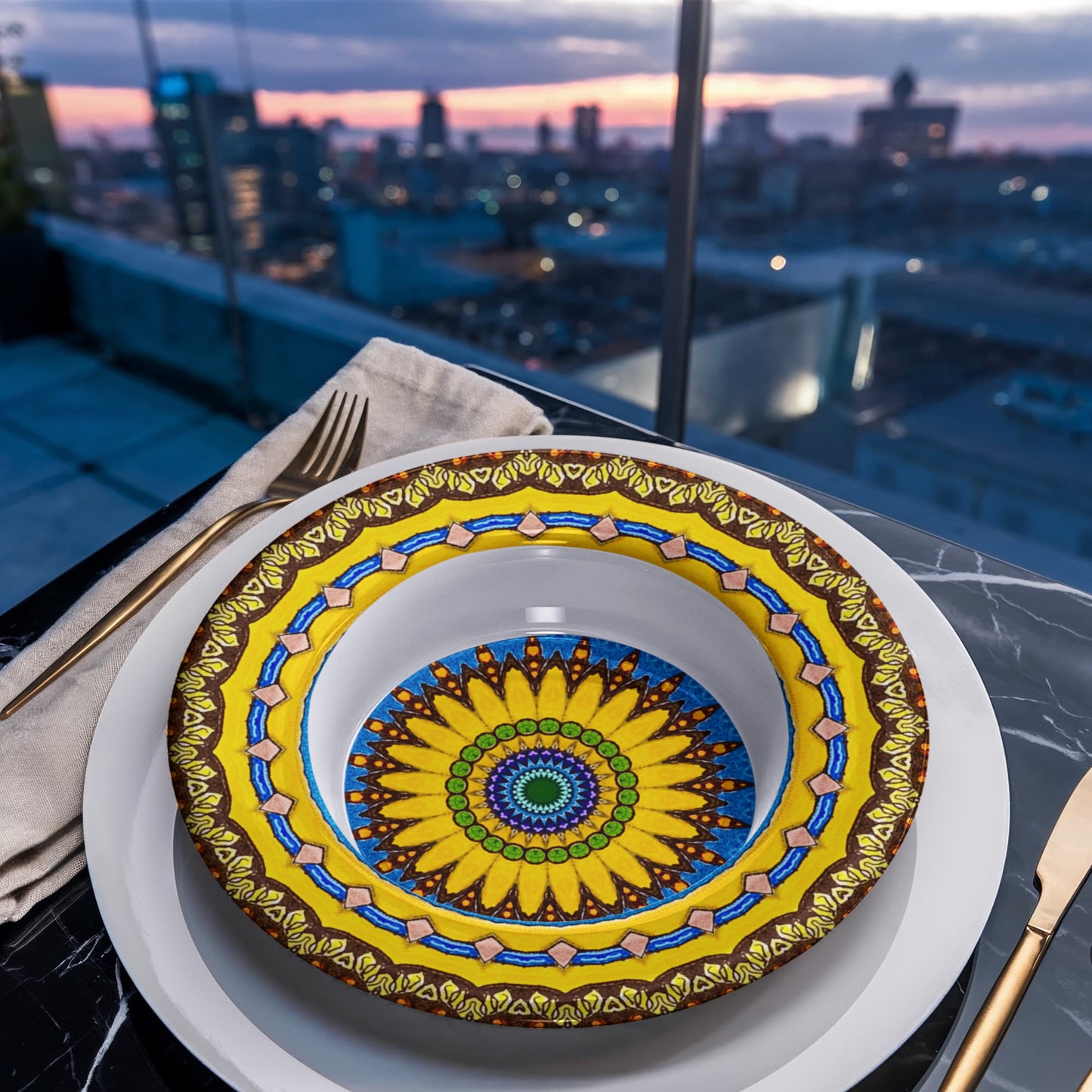 Joyful Mandala 8.5" Bowl