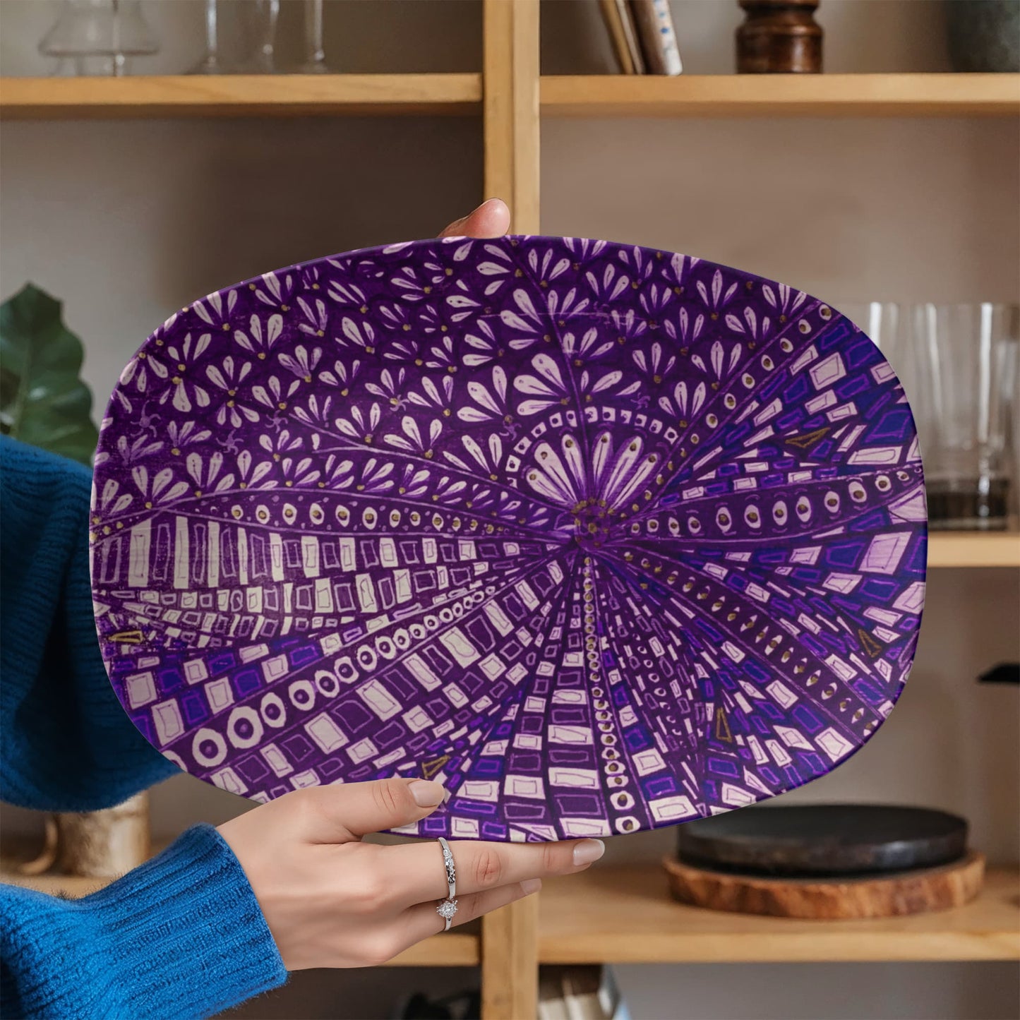Purple Doodle Platter