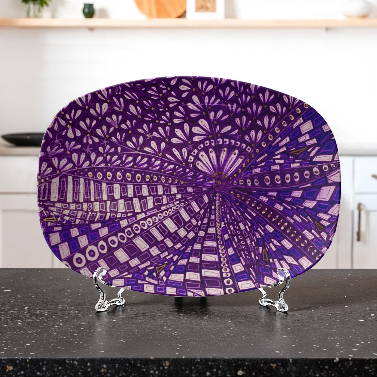 Purple Doodle Platter
