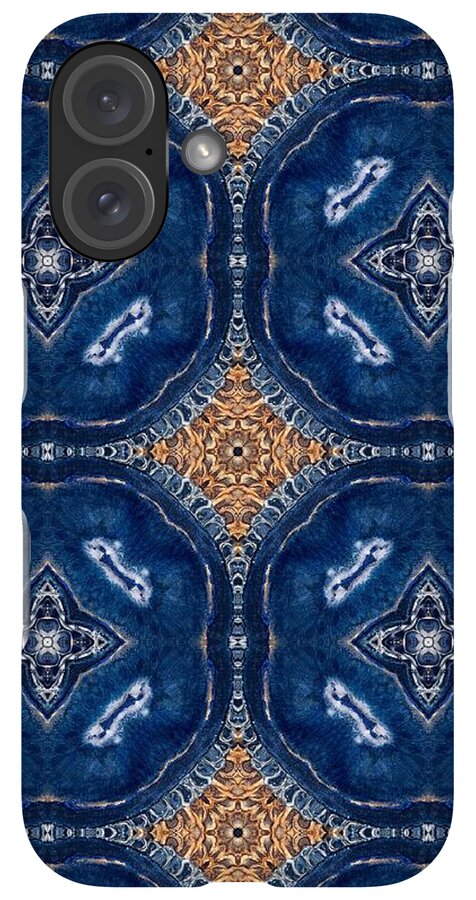Blue Striped Agate Abstract I - Phone Case