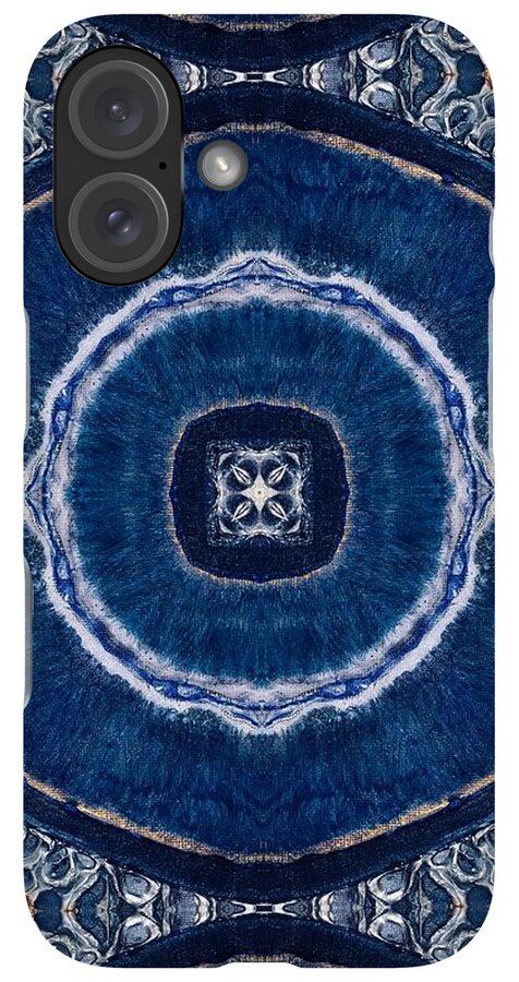Blue Striped Agate Abstract II - Phone Case