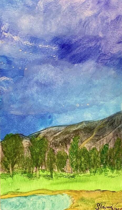 Cathedral Canyon Country Club View - Art Print