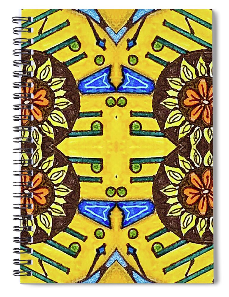 Flower Doodle Drawing II - Spiral Notebook