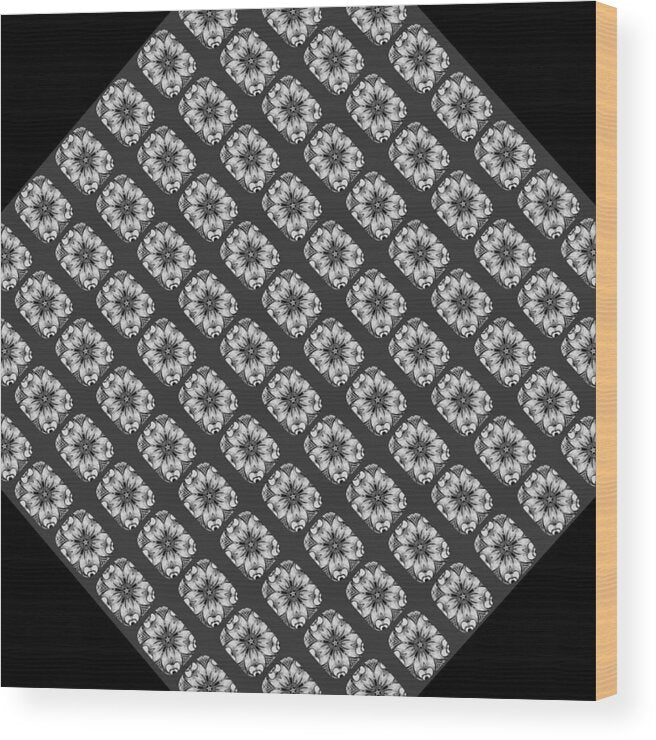 Flower Doodle Pattern I - Wood Print
