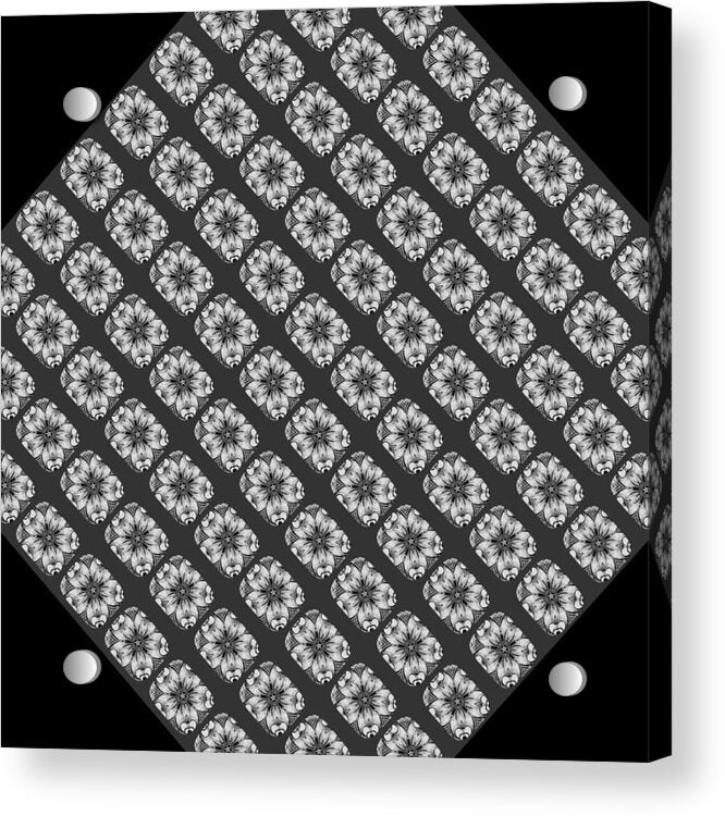 Flower Doodle Pattern I - Acrylic Print