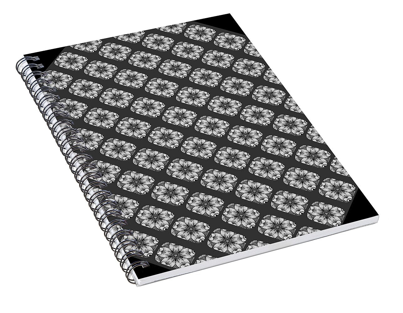 Flower Doodle Pattern I - Spiral Notebook
