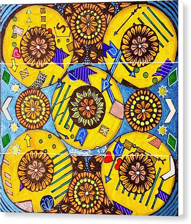 Flower Doodle - Canvas Print