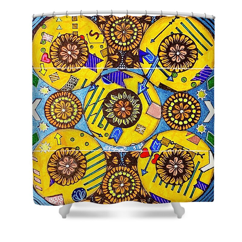 Flower Doodle - Shower Curtain