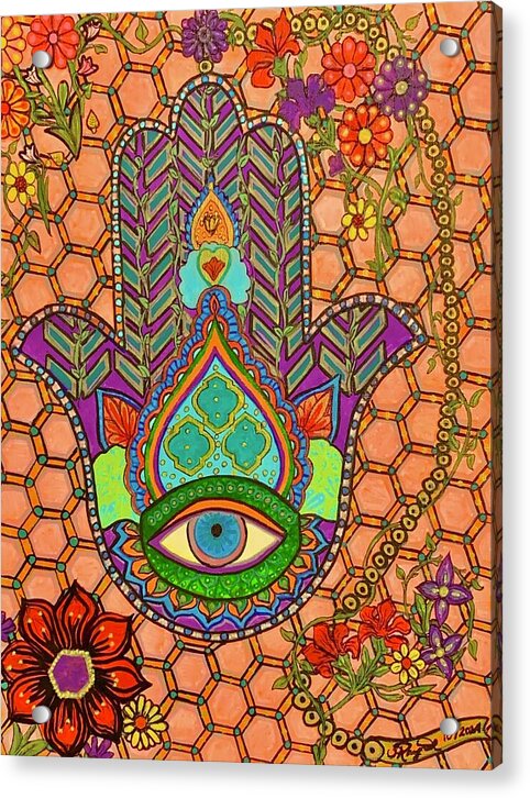 Hamsa Protection - Acrylic Print