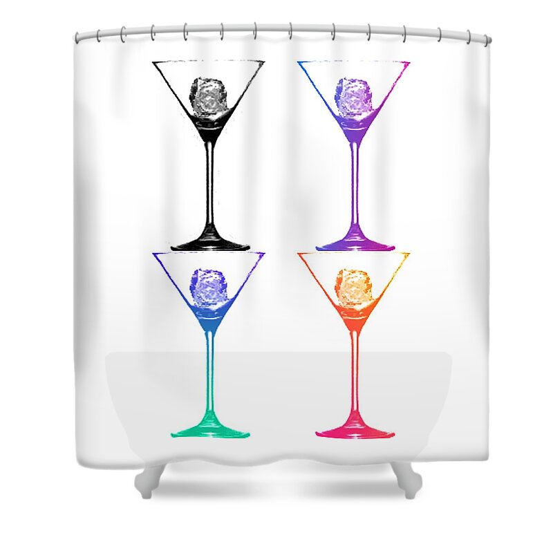 Martini Ice - Shower Curtain