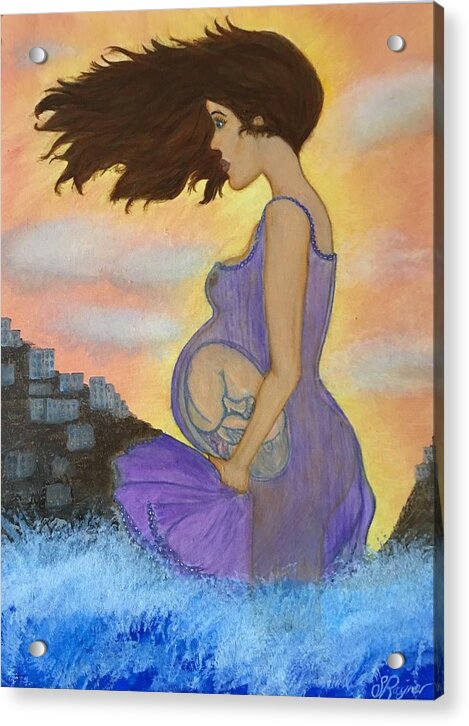 Mother To Be by Sharmaine Rayner - Acrylic Print