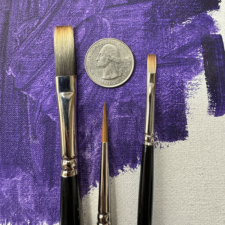 Nick Runge 3-Piece Trekell Brush Set for Oil