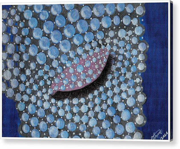 Pearls - The Cosmic Blue Collection (2024) by Sharmaine Rayner Acrylic Print