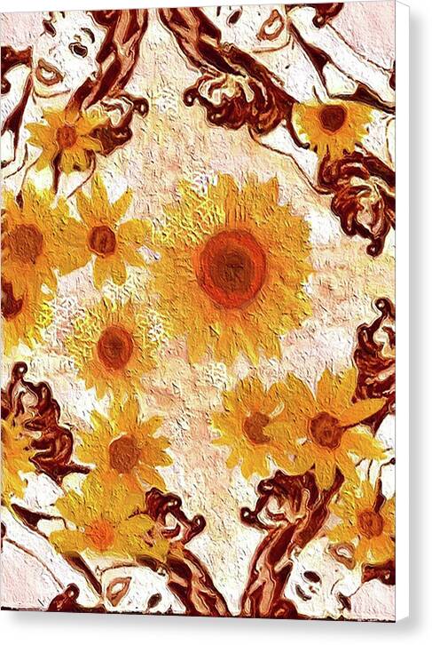 Pin Up Flower Girl - Canvas Print