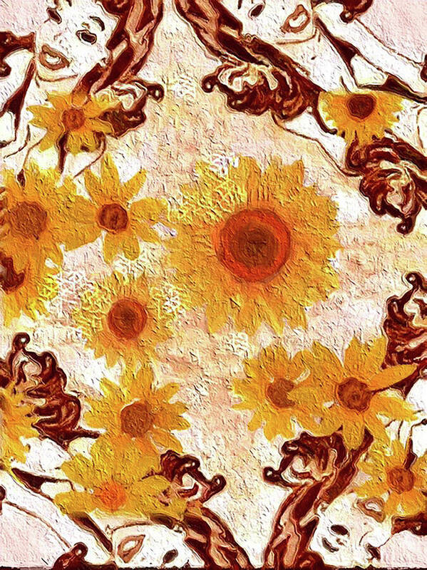 Pin Up Flower Girl - Art Print