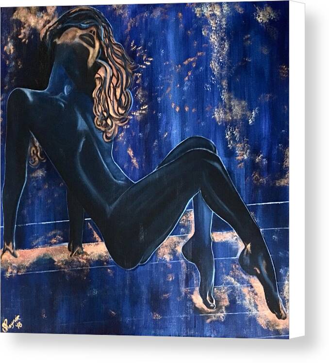 The Nudist- The Cosmic Blue Collection - Canvas Print