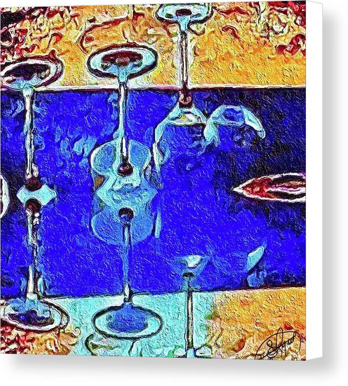 Wine Glass Art - Canvas Print