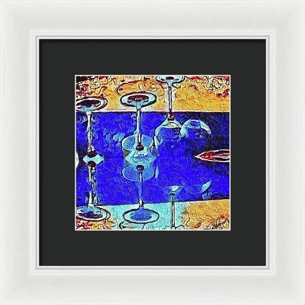 Wine Glass Art - Framed Print