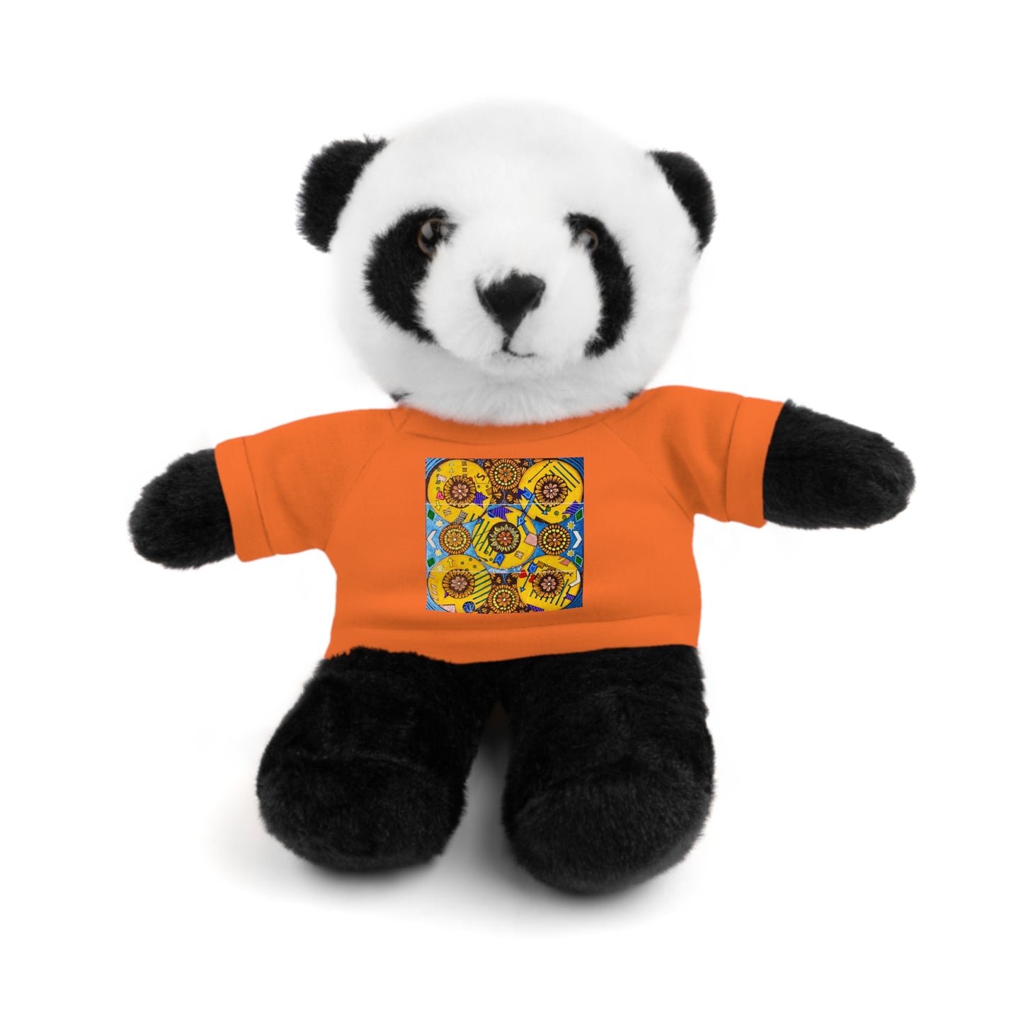 Plush Teddy Bear with Flower Doodle Tee
