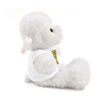 Plush Teddy Bear with Flower Doodle Tee