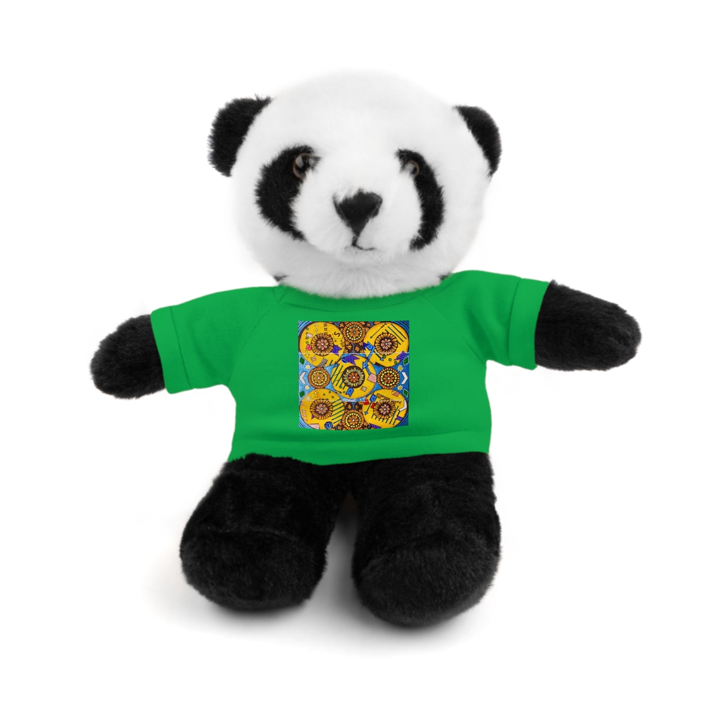 Plush Teddy Bear with Flower Doodle Tee