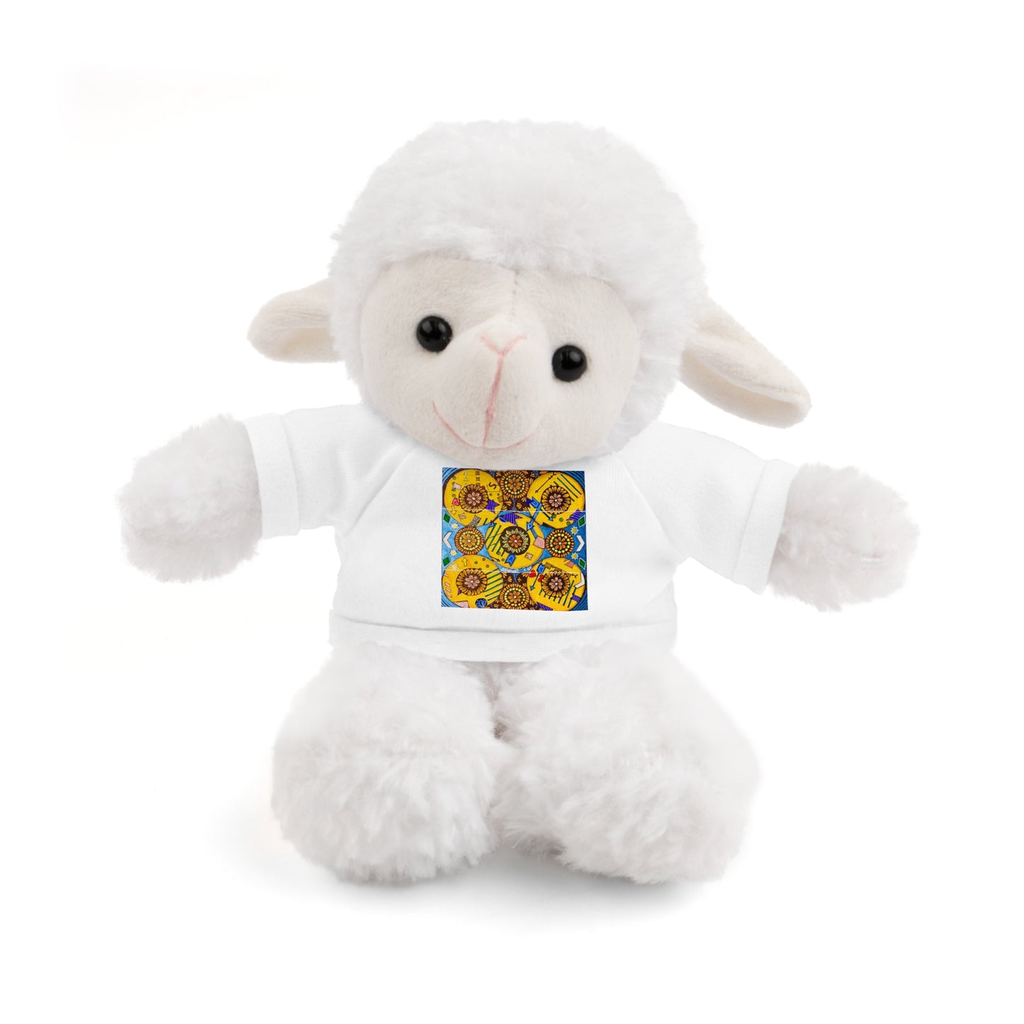 Plush Teddy Bear with Flower Doodle Tee