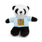 Plush Teddy Bear with Flower Doodle Tee