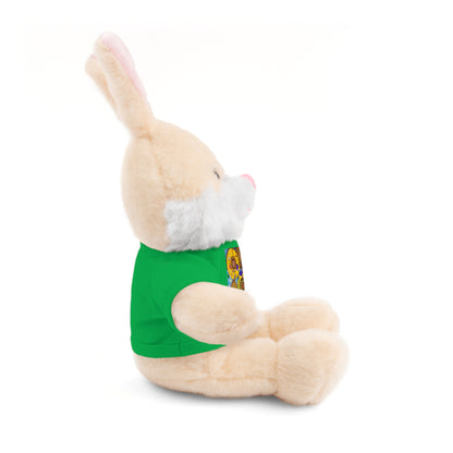 Plush Teddy Bear with Flower Doodle Tee
