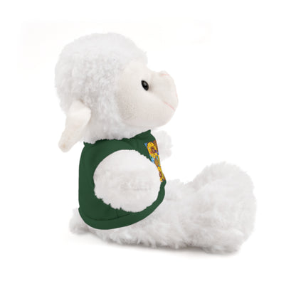 Plush Teddy Bear with Flower Doodle Tee