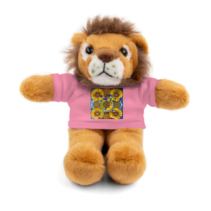 Plush Teddy Bear with Flower Doodle Tee