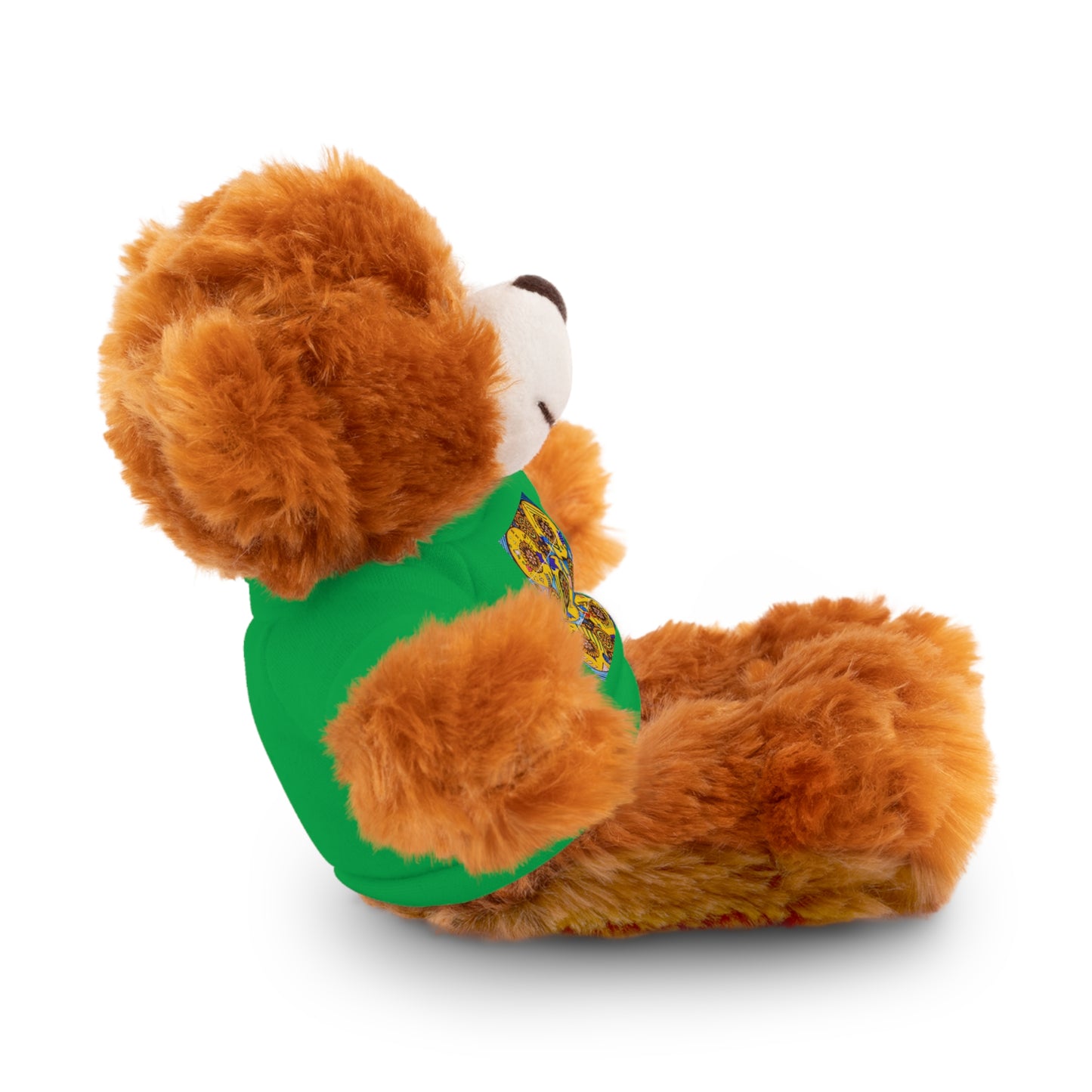 Plush Teddy Bear with Flower Doodle Tee