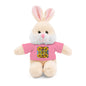 Plush Teddy Bear with Flower Doodle Tee
