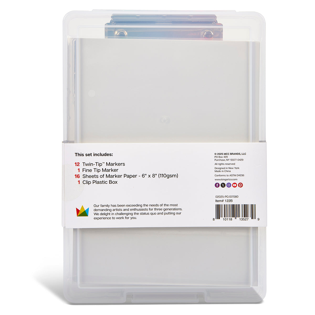 Marker Set with Drawing Board Case - 30 pc