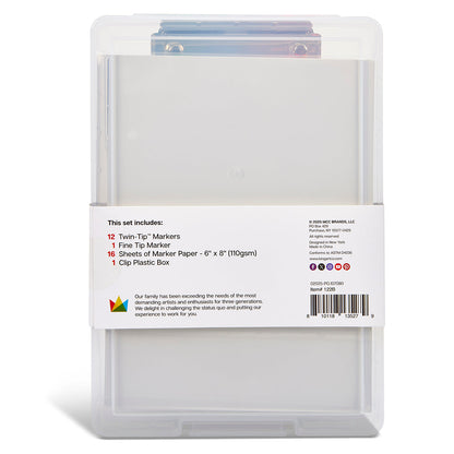 Marker Set with Drawing Board Case - 30 pc